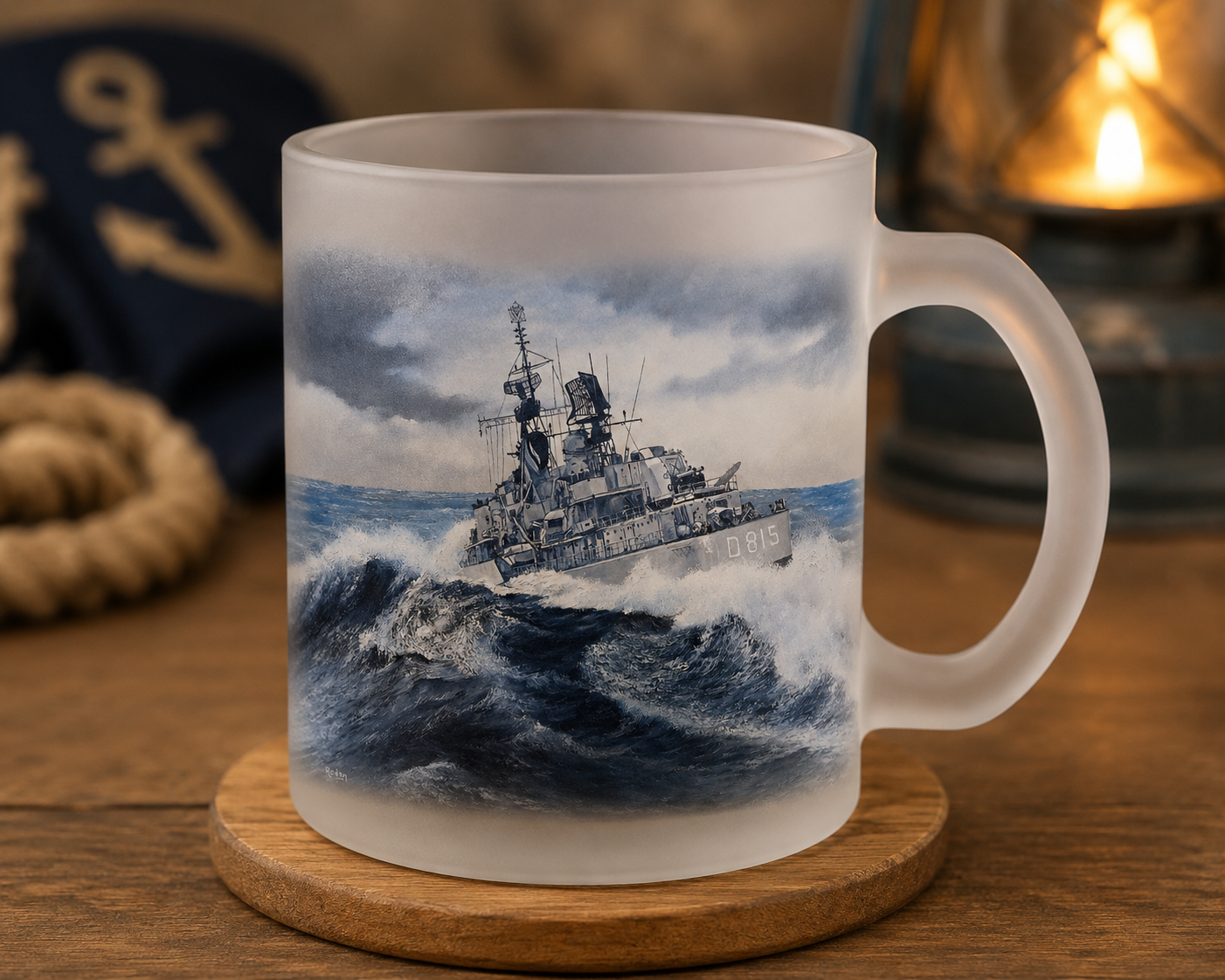 Hr. Ms. Overijssel D815 – Frosted Theeglas 11 oz