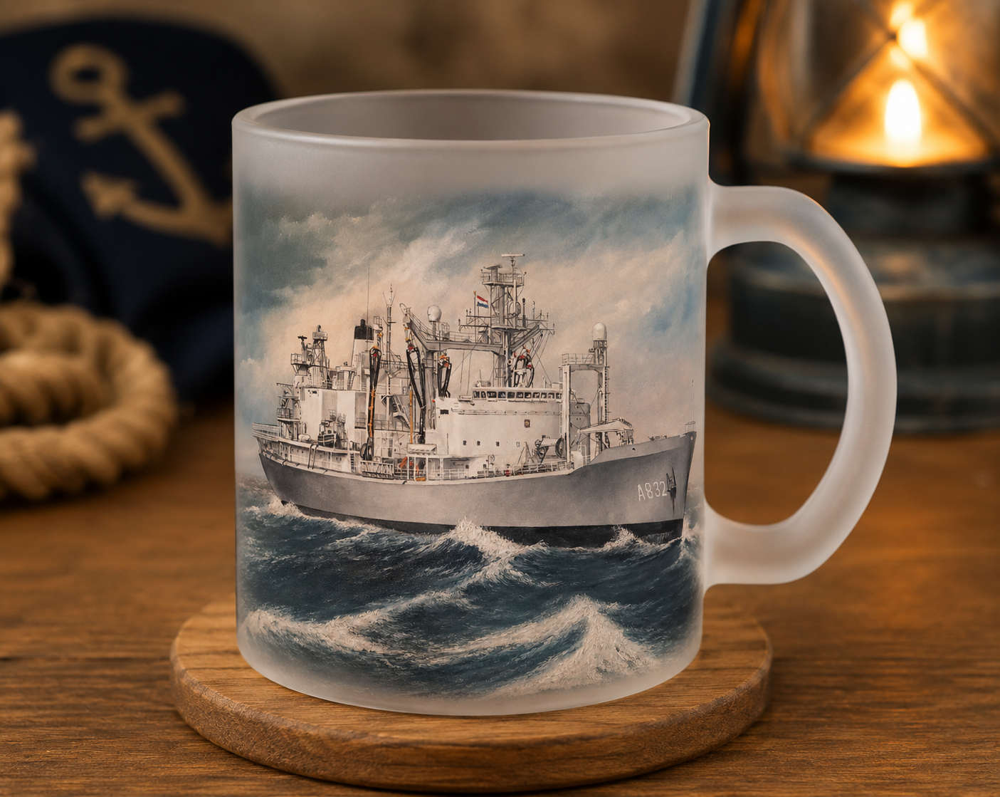 Hr. Ms. Zuiderkruis A832 – Frosted Theeglas 11 oz