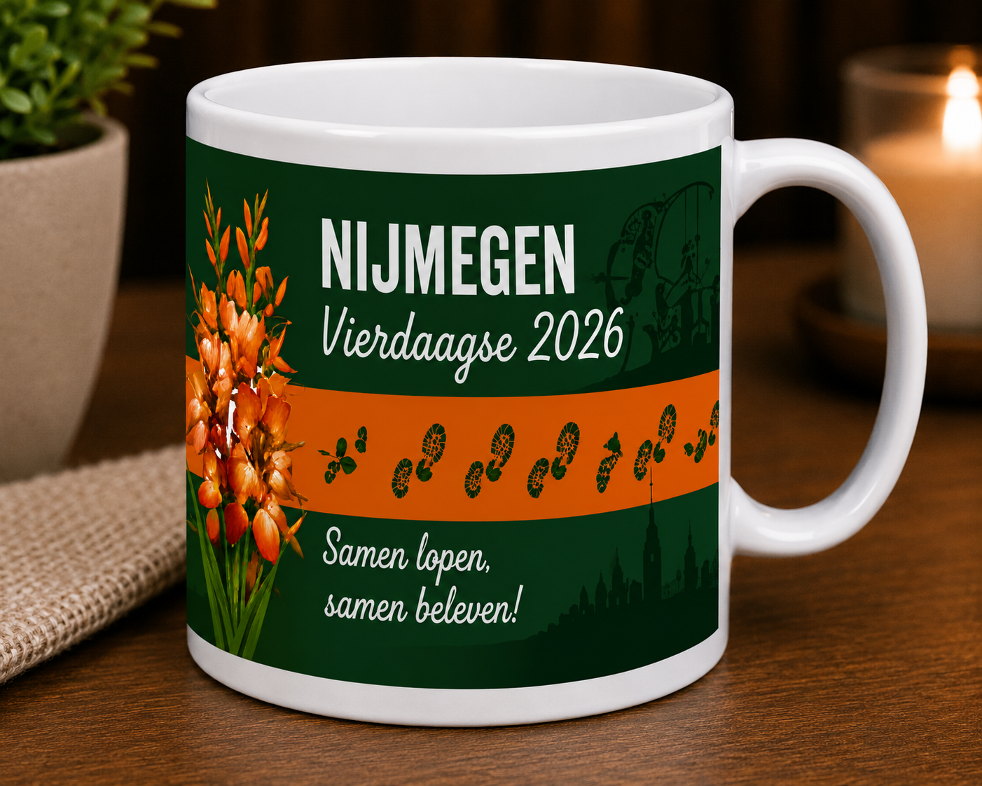 Vierdaagse Nijmegen 2026 mok – Samen lopen editie