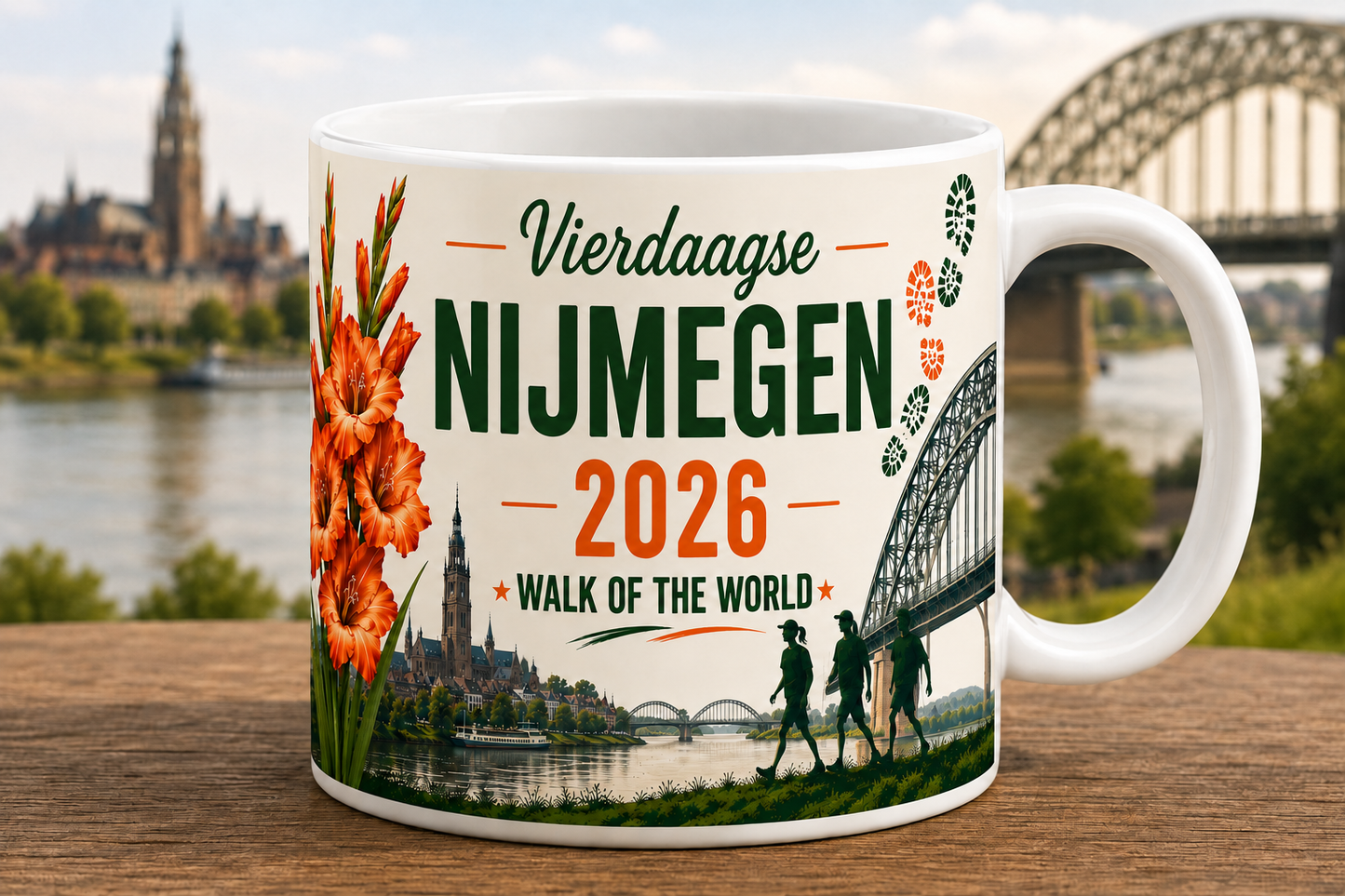 Walk of the World 2026 mok – Waalbrug editie