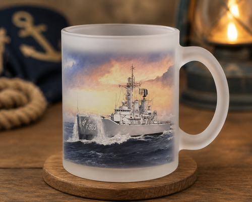 Hr. Ms. van Nes F805 – Frosted Theeglas 11 oz