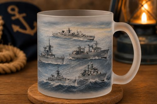 Diverse Fregatten – Frosted Theeglas 11 oz