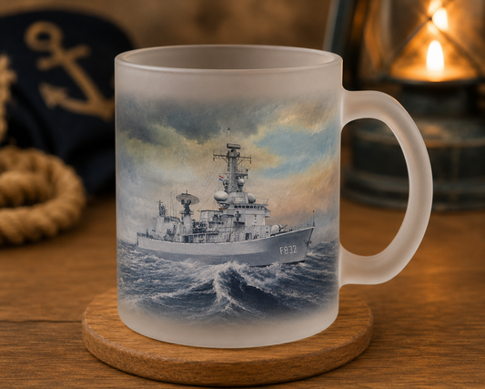 Hr. Ms. Abraham van der Hulst F832 – Frosted Theeglas 11 oz