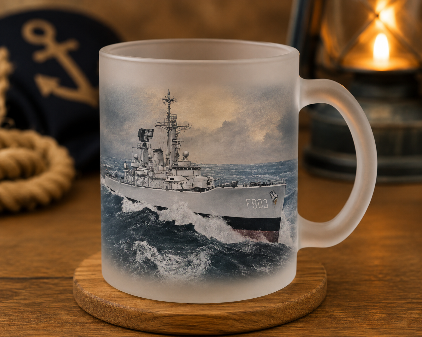 Hr. Ms. van Galen F803 – Frosted Theeglas 11 oz
