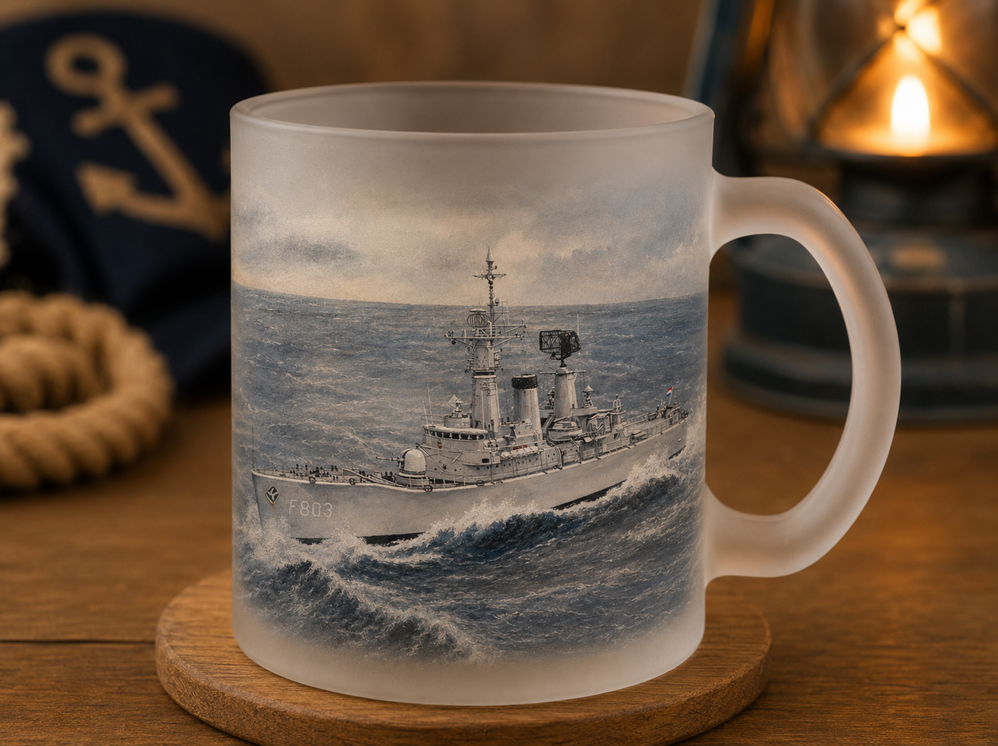 Hr. Ms. van Galen F803 – Frosted Theeglas 11 oz