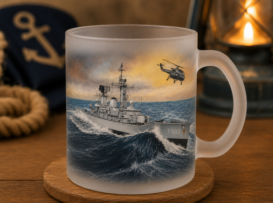 Hr. Ms. van Galen F803 – Frosted Theeglas 11 oz