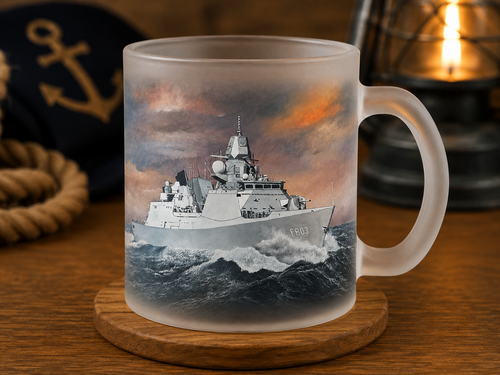 Hr. Ms. Tromp F803 frosted theeglas 11 oz