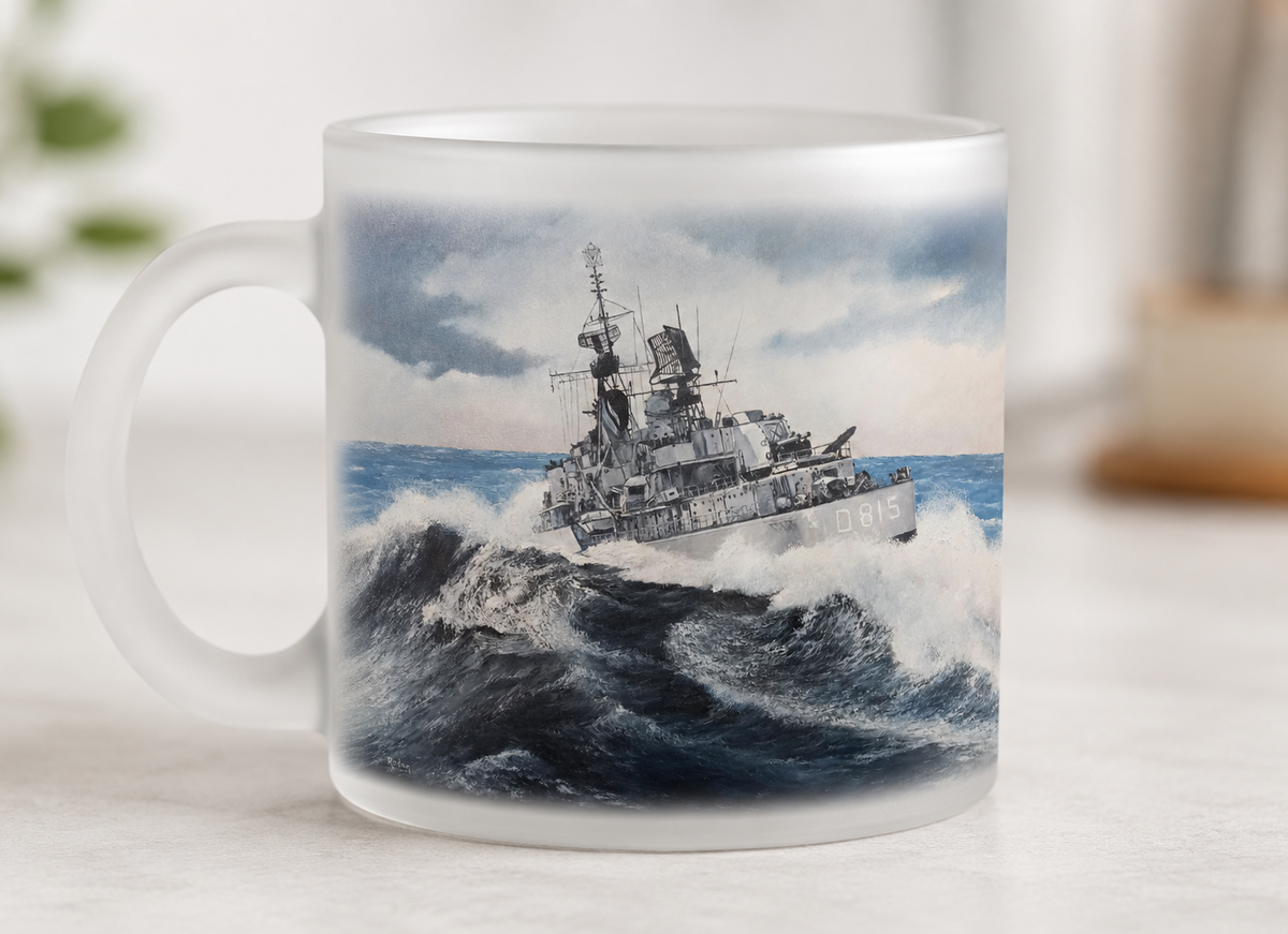 Hr. Ms. Overijssel D815 frosted theeglas 11 oz