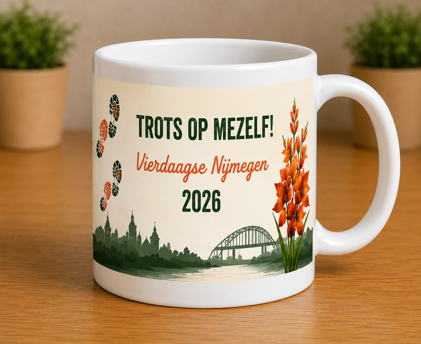 Trots op mezelf Vierdaagse 2026 mok – Nijmegen editie