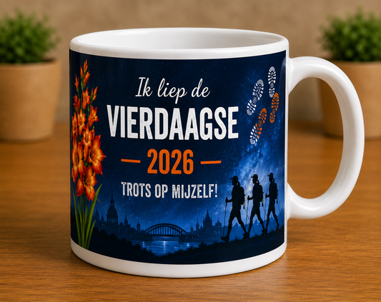 Ik liep de Vierdaagse nachteditie mok – Nijmegen 2026