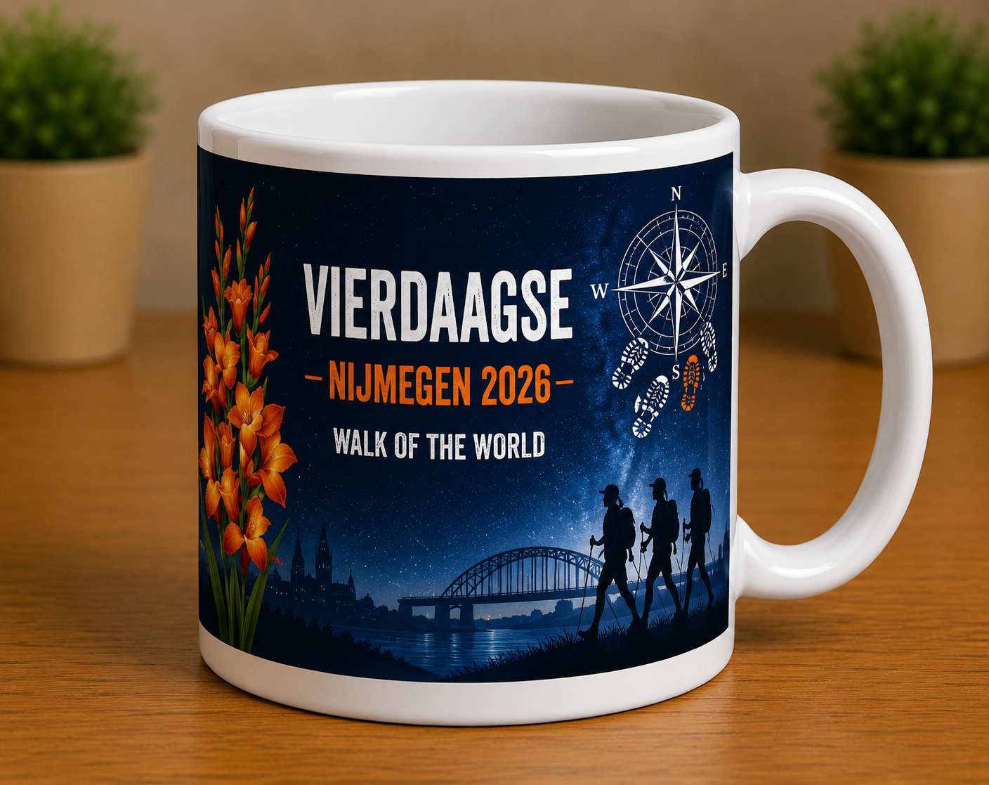 Vierdaagse Nijmegen 2026 sterrennacht mok – Walk of the World